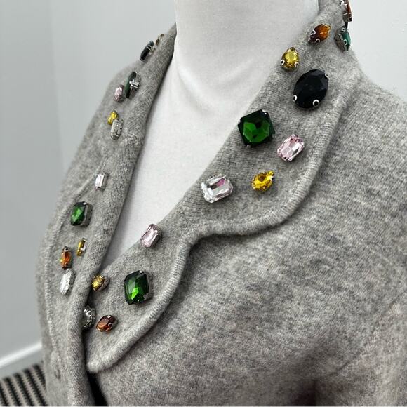 NWT Zara Knit Beaded Jewel Embellished Blazer and Skirt 2 Piece Set. Rare.⭐️ - Picture 6 of 16